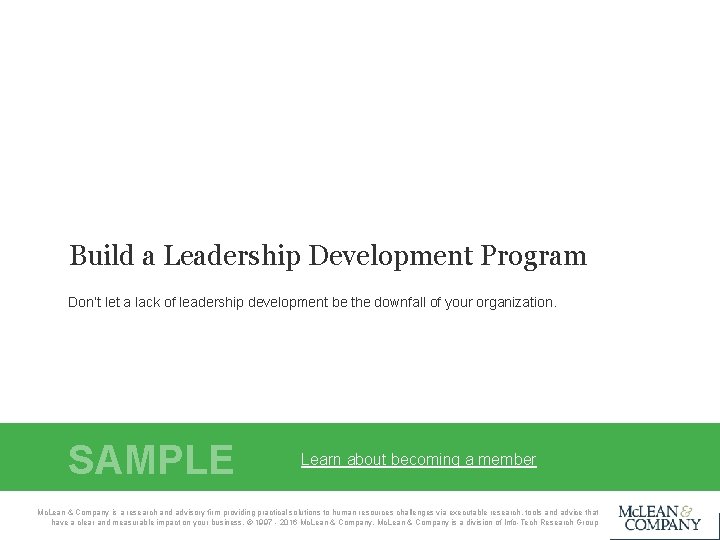 Build a Leadership Development Program Don’t let a lack of leadership development be the