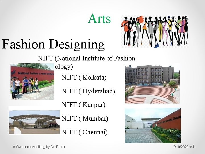 Arts Fashion Designing NIFT (National Institute of Fashion Technology) NIFT ( Kolkata) NIFT (