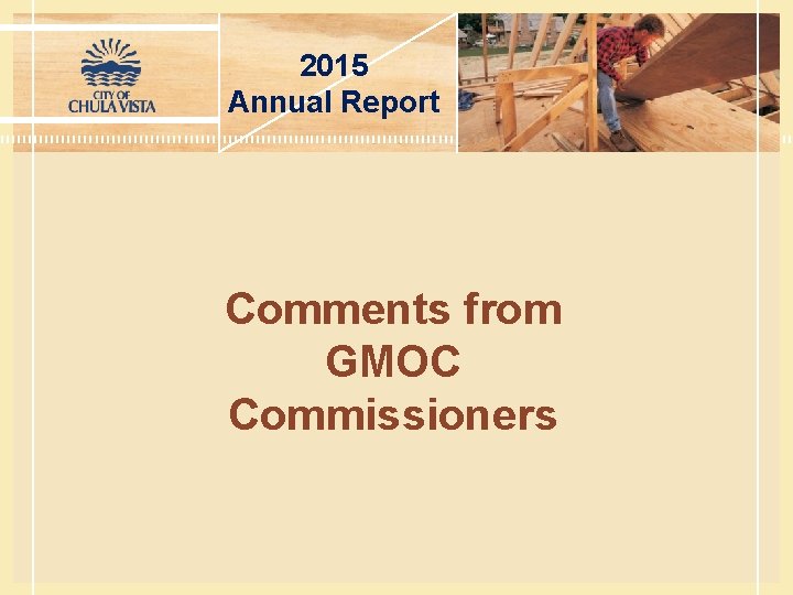 2015 Annual Report Comments from GMOC Commissioners 