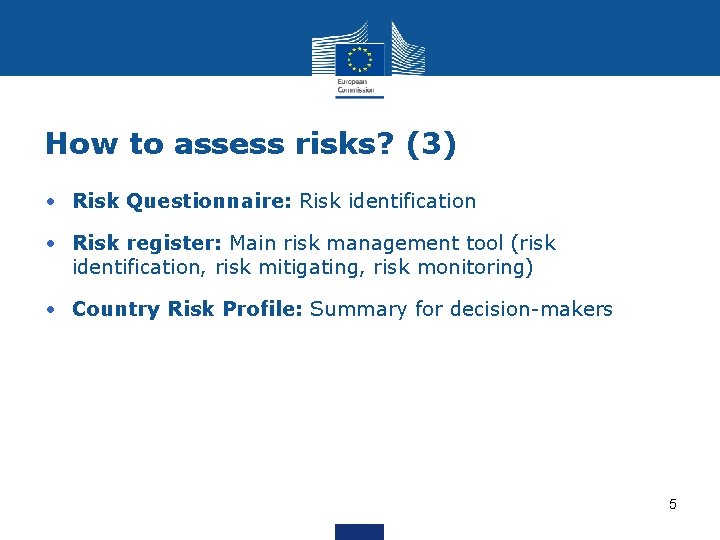 Risk Management Framework for Budget Support November 2014