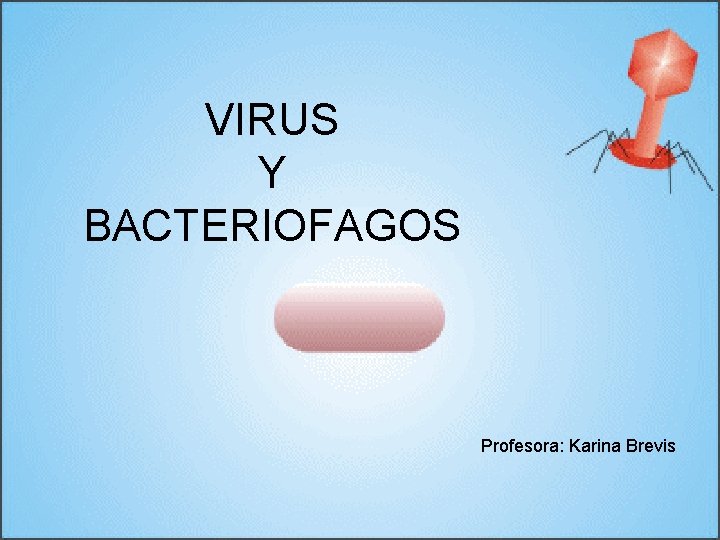 VIRUS Y BACTERIOFAGOS Profesora: Karina Brevis 