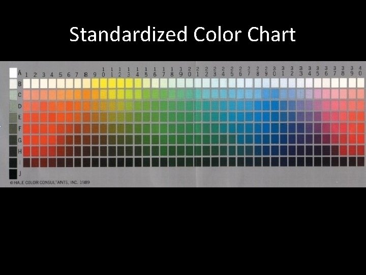 Standardized Color Chart 