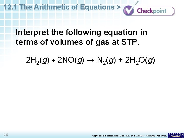 12. 1 The Arithmetic of Equations > Interpret the following equation in terms of 12. 1 The Arithmetic of Equations > Interpret the following equation in terms of