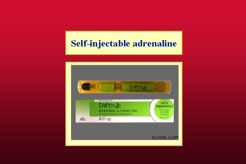 Self-injectable adrenaline 