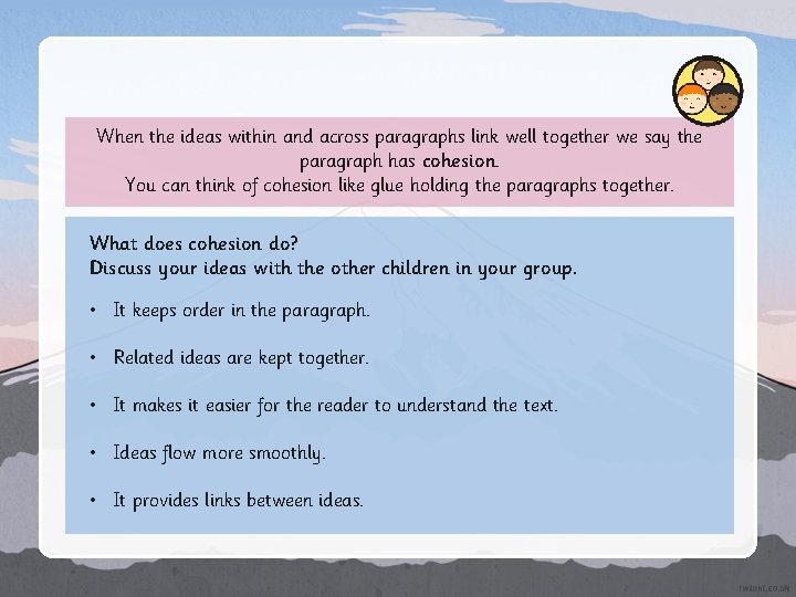 When the ideas within and across paragraphs link well together we say the paragraph When the ideas within and across paragraphs link well together we say the paragraph