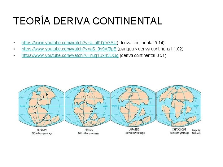 TEORÍA DERIVA CONTINENTAL • • • https: //www. youtube. com/watch? v=a_ol. P 0 p.