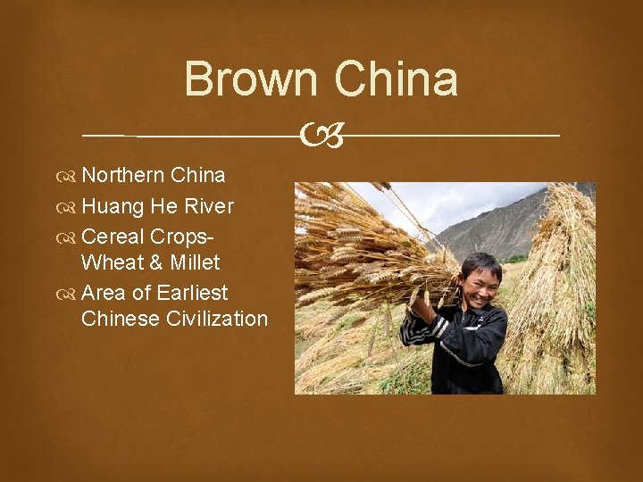 Brown China Northern China Huang He River Cereal Crops. Wheat & Millet Area of Brown China Northern China Huang He River Cereal Crops. Wheat & Millet Area of