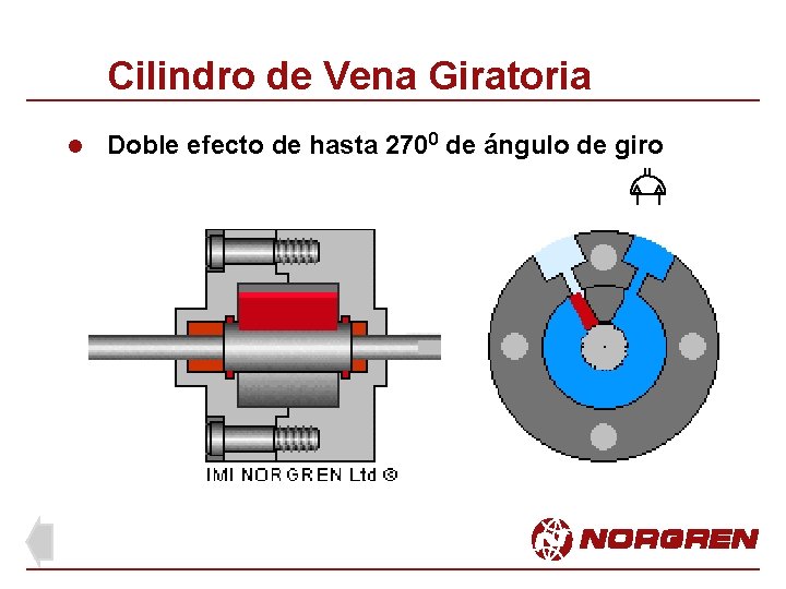 Cilindro de Vena Giratoria l Doble efecto de hasta 2700 de ángulo de giro Cilindro de Vena Giratoria l Doble efecto de hasta 2700 de ángulo de giro