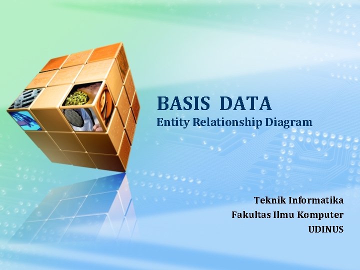 BASIS DATA Entity Relationship Diagram Teknik Informatika Fakultas Ilmu Komputer UDINUS 