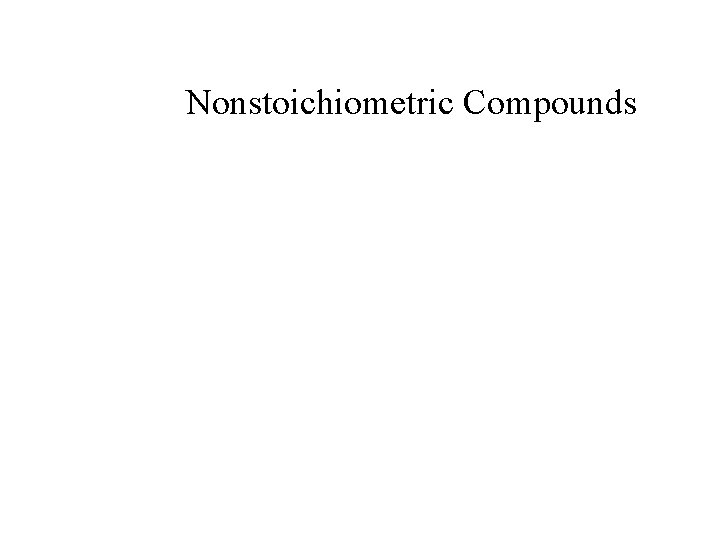 Nonstoichiometric Compounds 