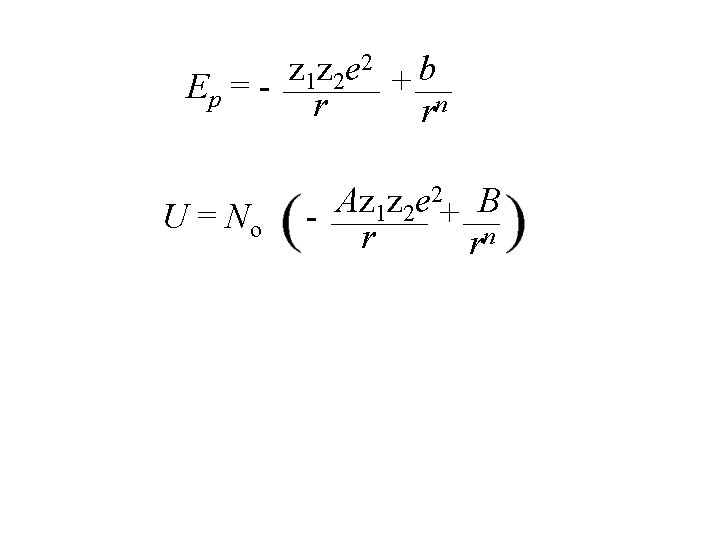 2 z z e b 1 2 + Ep = - r rn U