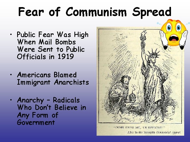 Fear of Communism Spread • Public Fear Was High When Mail Bombs Were Sent