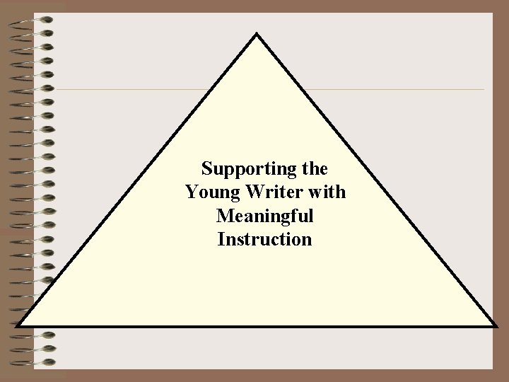 Supporting the Young Writer with Meaningful Instruction 
