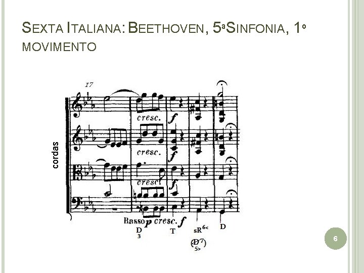 SEXTA ITALIANA: BEETHOVEN, 5ªSINFONIA, 1º cordas MOVIMENTO 6 