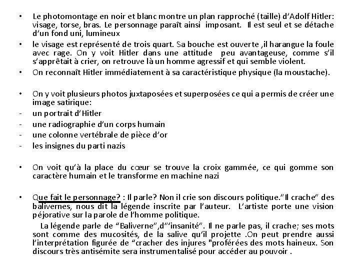 • • • Le photomontage en noir et blanc montre un plan rapproché