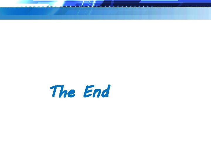 The End 