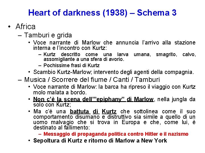 Heart of darkness (1938) – Schema 3 • Africa – Tamburi e grida •