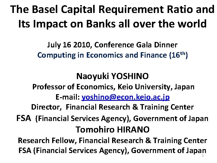 The Basel Capital Requirement Ratio and Its Impact on Banks all over the world