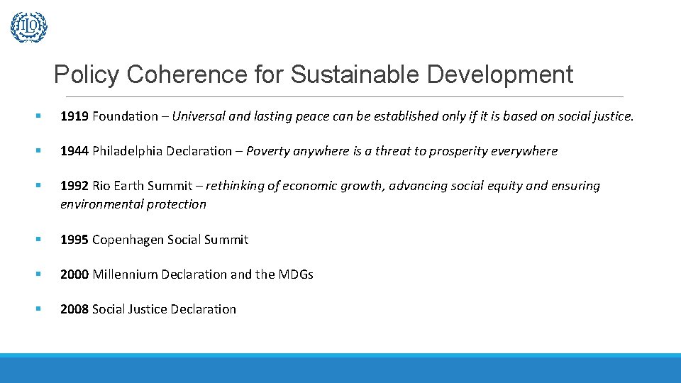 Policy Coherence for Sustainable Development § 1919 Foundation – Universal and lasting peace can