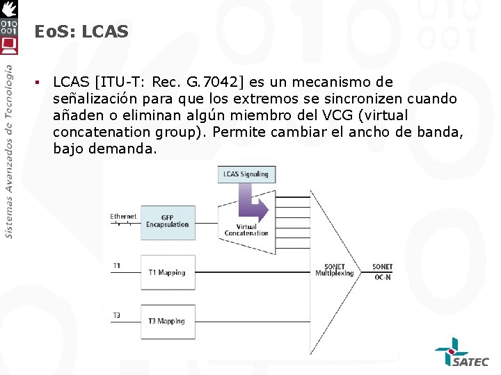 Eo. S: LCAS § LCAS [ITU-T: Rec. G. 7042] es un mecanismo de señalización