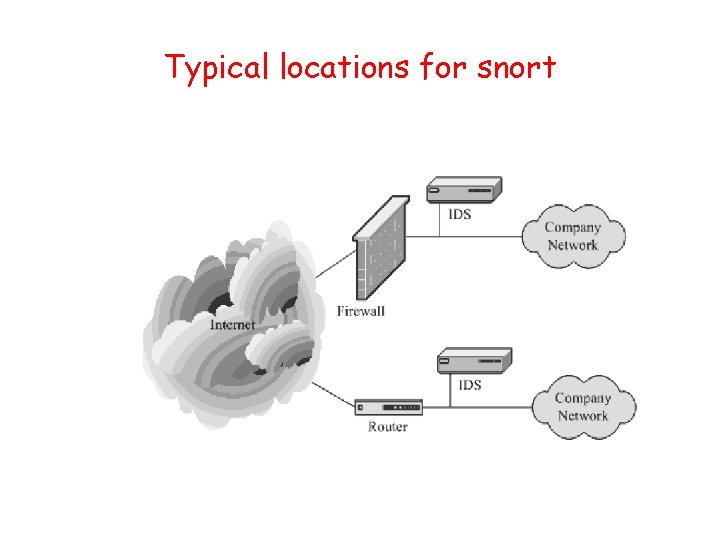 Typical locations for snort 