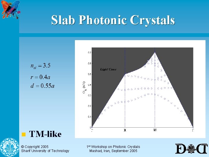 Slab Photonic Crystals n TM-like © Copyright 2005 Sharif University of Technology 1 st