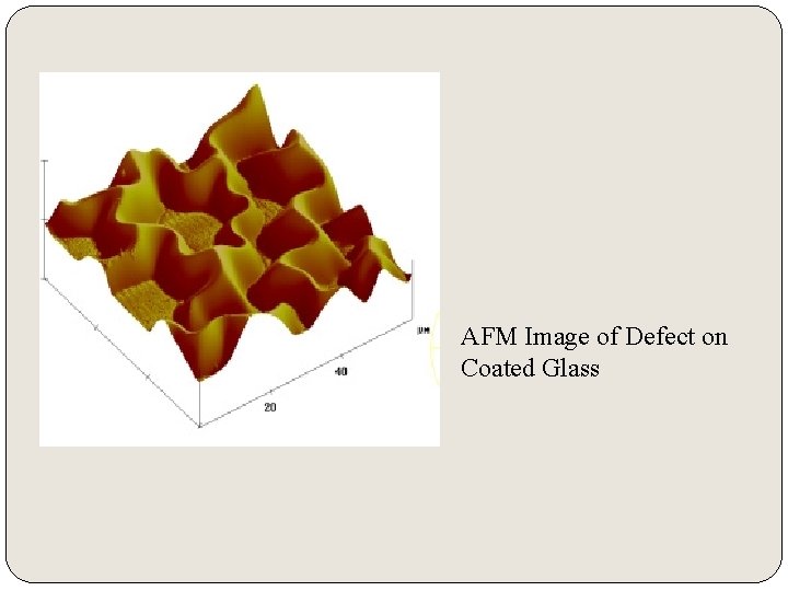 AFM Image of Defect on Coated Glass 