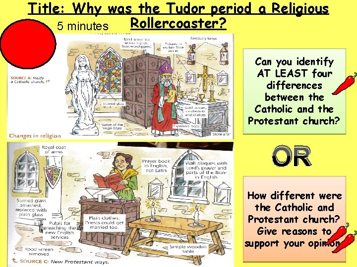 Title: Why was the Tudor period a Religious Rollercoaster? 5 minutes Can you identify