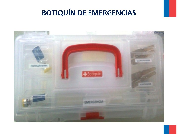 BOTIQUÍN DE EMERGENCIAS BOTIQUÍN DE EMERGENCIAS