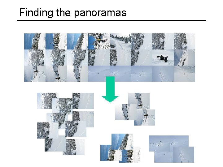 Finding the panoramas 