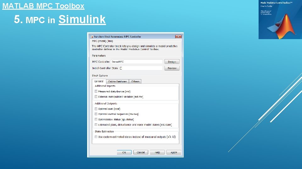 MATLAB MPC Toolbox 5. MPC in Simulink 