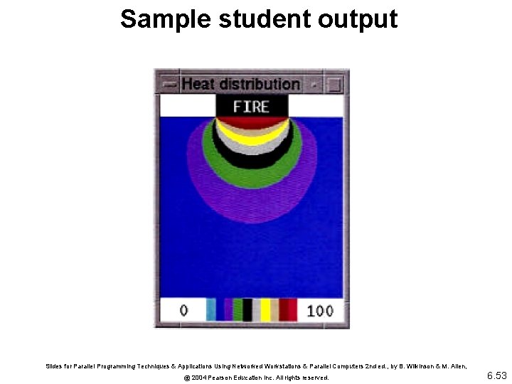 Sample student output Slides for Parallel Programming Techniques & Applications Using Networked Workstations &