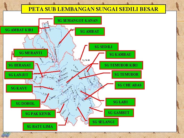 PETA SUB LEMBANGAN SUNGAI SEDILI BESAR SG SEMANGOT KANAN SG AMBAT KIRI SG AMBAT