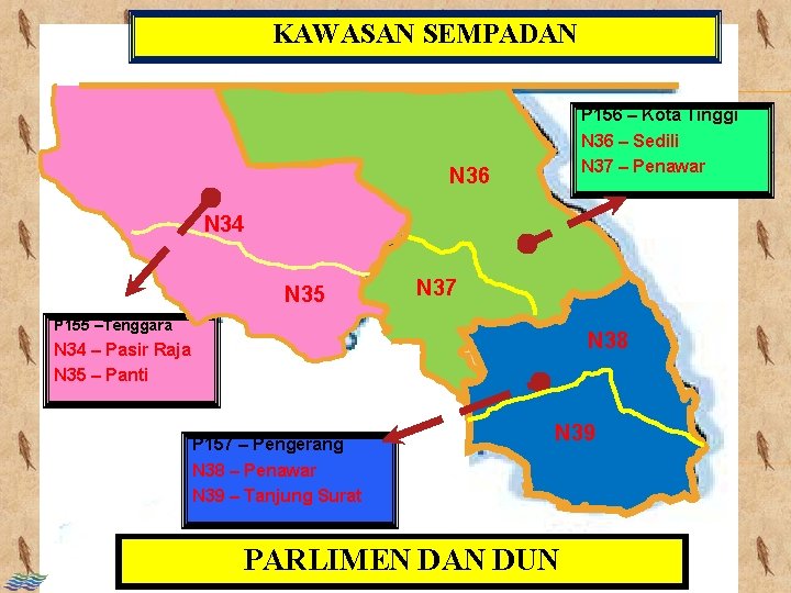 KAWASAN SEMPADAN P 156 – Kota Tinggi N 36 – Sedili N 37 –