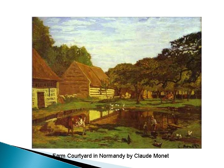 Farm Courtyard in Normandy by Claude Monet 