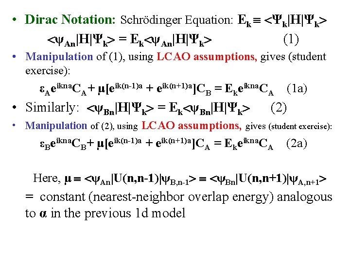 Introduction To The Tightbinding Lcao Method Tightbinding 1