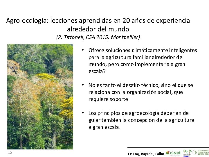 Agro-ecología: lecciones aprendidas en 20 años de experiencia alrededor del mundo (P. Tittonell, CSA