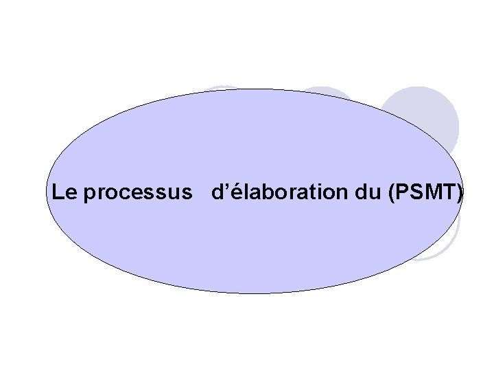  Le processus d’élaboration du (PSMT) 