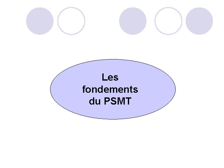 Les fondements du PSMT 