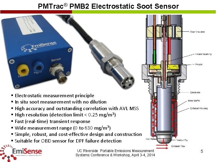 PMTrac® PMB 2 Electrostatic Soot Sensor § Electrostatic measurement principle § In situ soot