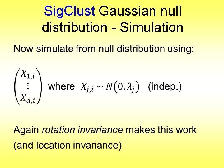 Sig. Clust Gaussian null distribution - Simulation • 