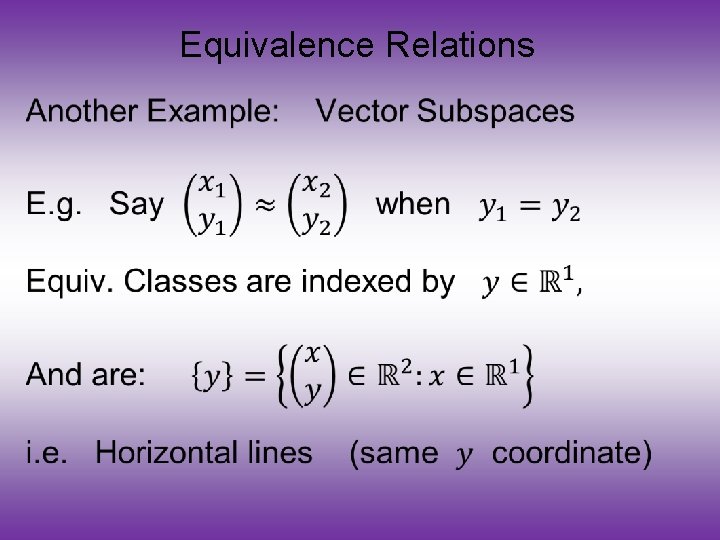 Equivalence Relations • 