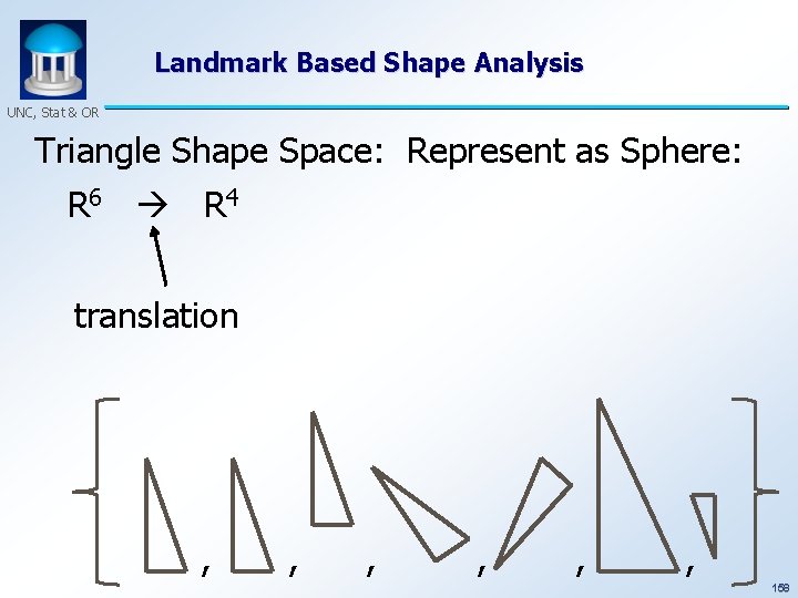 Landmark Based Shape Analysis UNC, Stat & OR Triangle Shape Space: Represent as Sphere: