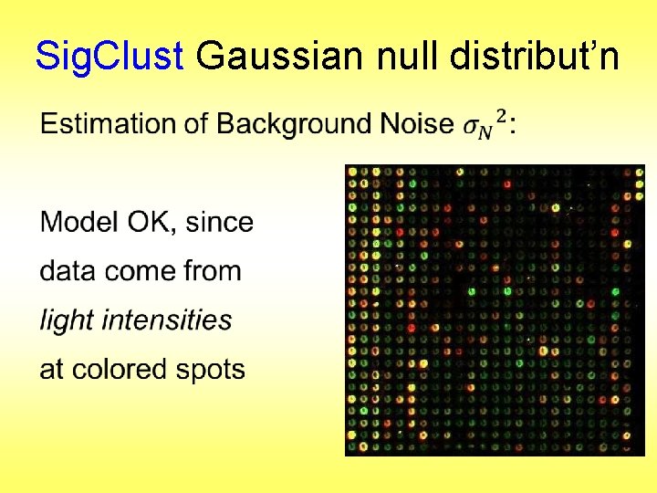 Sig. Clust Gaussian null distribut’n • 