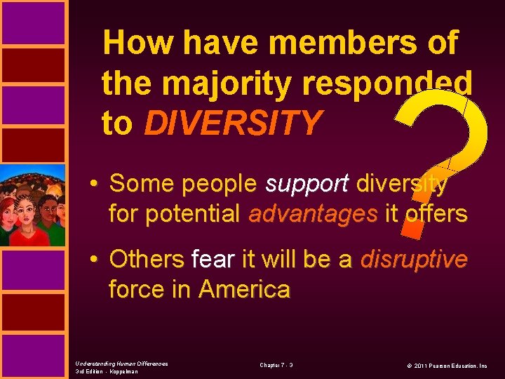 How have members of the majority responded to DIVERSITY • Some people support diversity