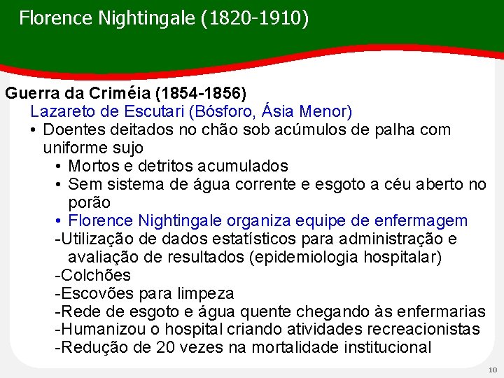 Clique para Florence Nightingale editar o título (1820 -1910) mestre Guerra da Criméia (1854