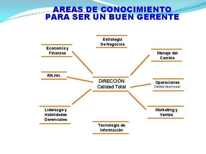 AREAS DE CONOCIMIENTO PARA SER UN BUEN GERENTE Economía y Finanzas Estrategia De Negocios