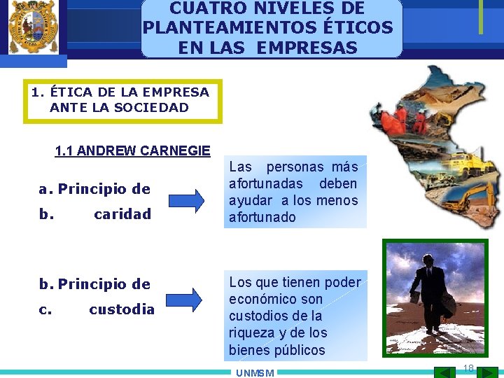 CUATRO NIVELES DE PLANTEAMIENTOS ÉTICOS EN LAS EMPRESAS 1. ÉTICA DE LA EMPRESA ANTE