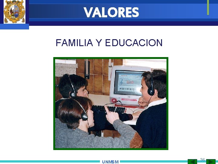 VALORES FAMILIA Y EDUCACION UNMSM 36 