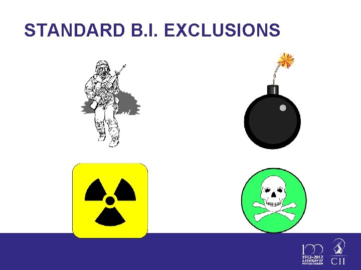 STANDARD B. I. EXCLUSIONS 